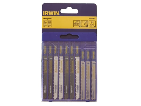 Irwin sticksågblad, set för trä och metall, 10 st.