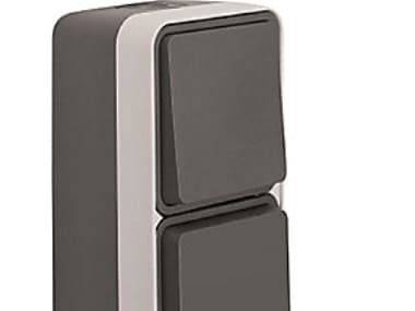 Berker Afbryder/Stikkontakt Schuko komplet grå W.1 IP55