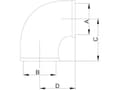 Miniatyrbilde 5 av 5: Hydroland ELBOW GALVANIZED "6" 3/4 HYDROLAND // LH.K.6.20