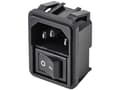 Pikkukuva 2 / 2: TRU COMPONENTS TC-10088416 IEC-liitin Pistorasia, uppoasennettava pystysuora Navat yhteensä: 2 10 A Musta 1 kpl