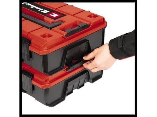 Einhell E-Case S-F, Eske for små deler, Polypropylen, Sort, Rød, 25 kg, Hengsel, Bil