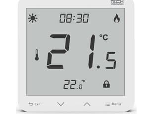 TECH-kontrollere ST-297ZV3 romkontroller, to-stats, innfelt, nettdrevet, hvit