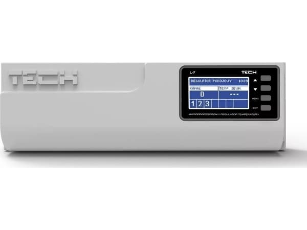 Tech L-7e kablet monteringslist for betjening av termostatventiler (8 seksjoner), hvit