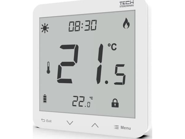 TECH Controllers Trådlös styrning ST-297V2 rum Dual-mode infälld vit