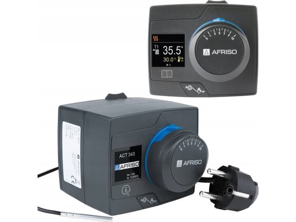 Afriso ACT 343 ProClick konstant temperaturregulator, 1 sensor, 230 V AC, 10–90 °C