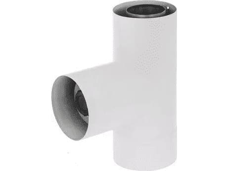 SpiroFlex 80/125-60/100 TEE, REDUSERENDE, DOBBELVEGG, HVIT! // RSK.SX-TDNV80/125TDRB