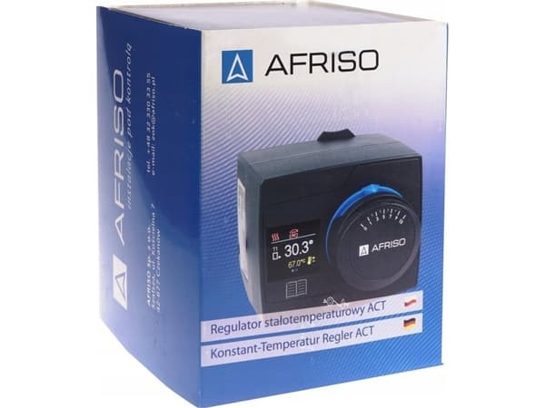 Afriso ACT 443 ProClick vakiolämpötilan säädin, 2 anturia, 230 V AC, 10-90 ° C, pumppuohjaustoiminnolla varustettuna
