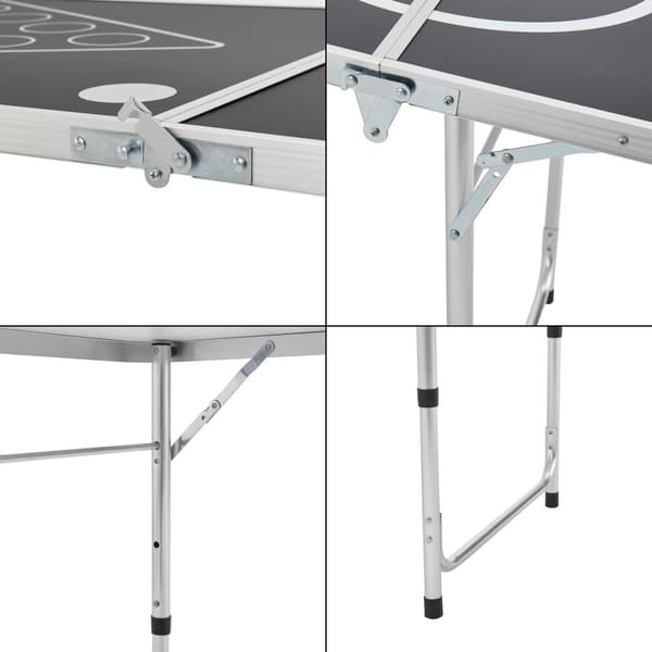 Beer Pong Bord Ibiza beerpong ölpingis hopfällbar 240x60 cm [en.casa]