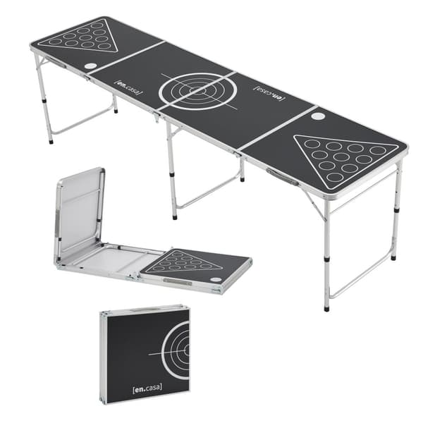 Beer Pong Bord Ibiza beerpong ölpingis hopfällbar 240x60 cm [en.casa]