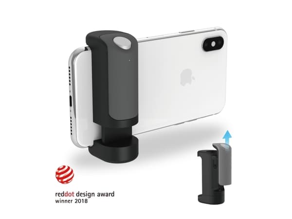 Just Mobile ShutterGrip - Bluetooth-fotohållare med utlösare för iOS/Android (Guld)