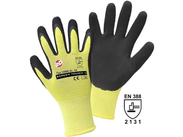 Fint strikket handske SCREEN TOUCH L Griffy 14906-7 Gul, Sort 1 pair