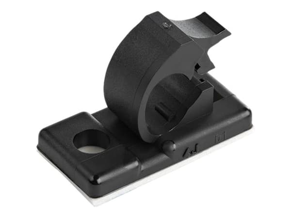 StarTech.com 100 itseliimautuvaa kaapelinhallintaklipsiä musta, Network/Ethernet/Office Desk/Computer Cord Organizer, Sticky Cable/Wire Holders, Nylo