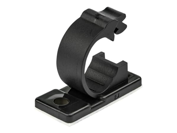 StarTech.com 100 självhäftande kabelhanteringsclips Svart - Nätverk/Ethernet/kontorsbord/datorsladdorganiserare - Självfästande kabel-/ledningshållar
