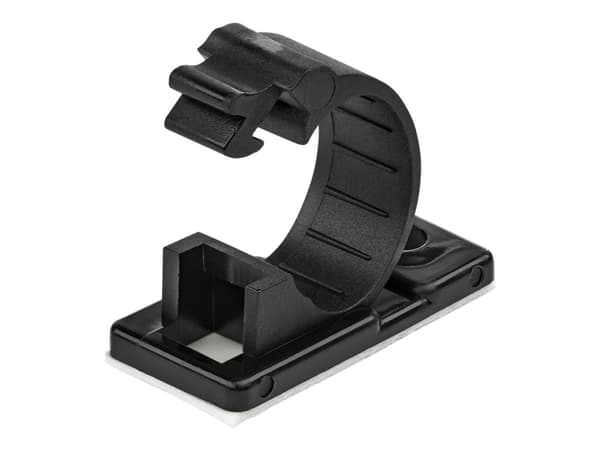 StarTech.com 100 självhäftande kabelhanteringsclips Svart - Nätverk/Ethernet/kontorsbord/datorsladdorganiserare - Självfästande kabel-/ledningshållar