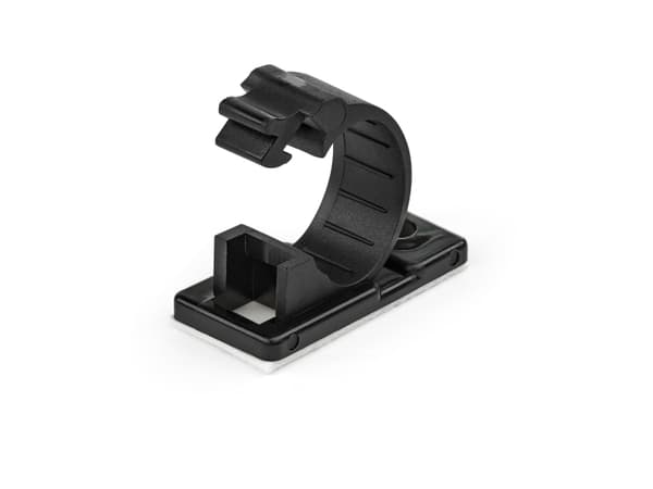 StarTech.com 100 självhäftande kabelhanteringsclips Svart - Nätverk/Ethernet/kontorsbord/datorsladdorganiserare - Självfästande kabel-/ledningshållar