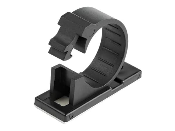StarTech.com 100 itseliimautuvaa kaapelinhallintaklipsiä musta, Network/Ethernet/Office Desk/Computer Cord Organizer, Sticky Cable/Wire Holders, Nylo