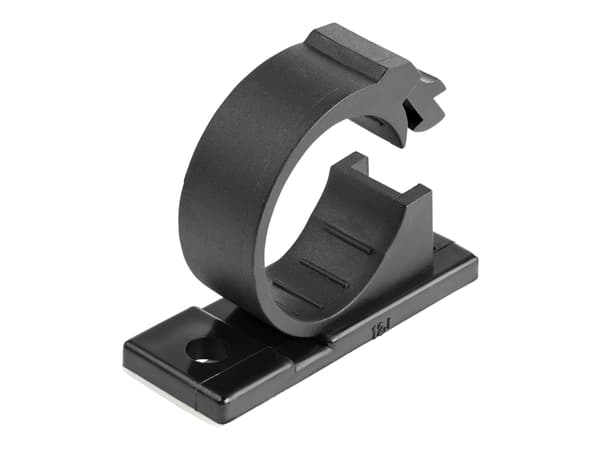 StarTech.com 100 itseliimautuvaa kaapelinhallintaklipsiä musta, Network/Ethernet/Office Desk/Computer Cord Organizer, Sticky Cable/Wire Holders, Nylo
