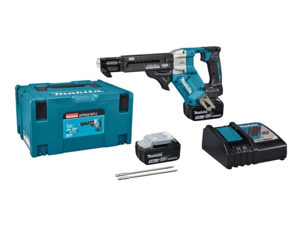 Makita DFR551RTJ - Skrutrekker - trådløs - 1/4" sekskantspor - 2 batterier - 18 V/36 V