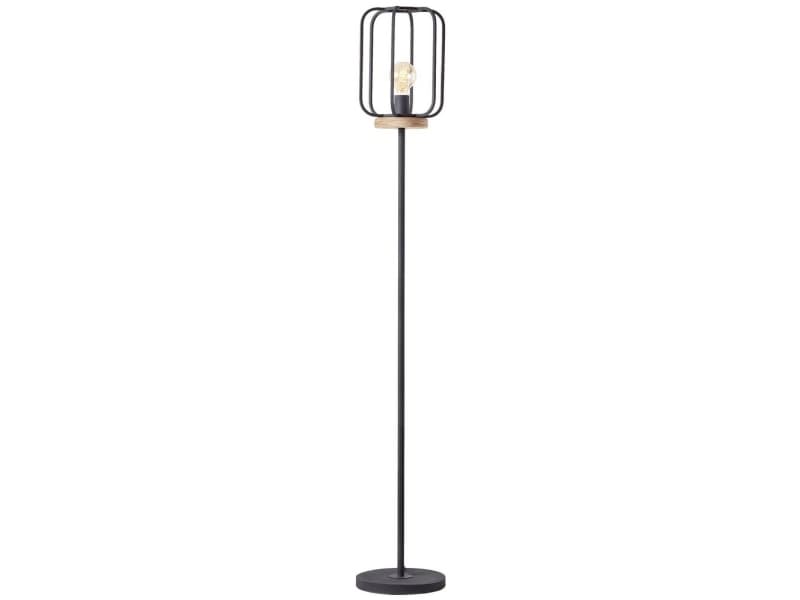 Brilliant Tosh 93145/66 Golvlampa E27 Wood (mörk), Svart