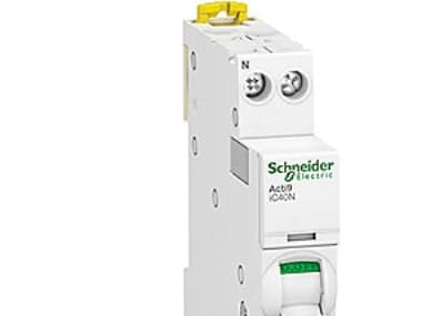 SCHNEIDER ELECTRIC Acti9 Yhdistelmäkytkin iCV40N 1P+N 10A C 30mA 6kA, luokka A, 36 mm
