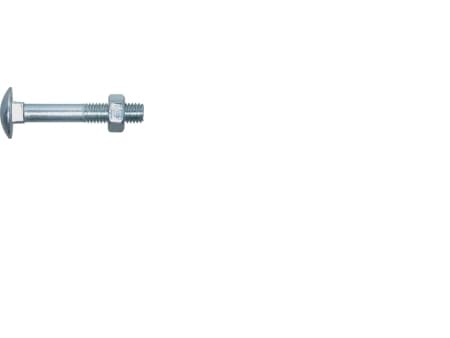 ITW FASTNERS Bræddebolt M6x20 mm DIN 603 med møtrik, elforzinketnøglevidde 10 mm