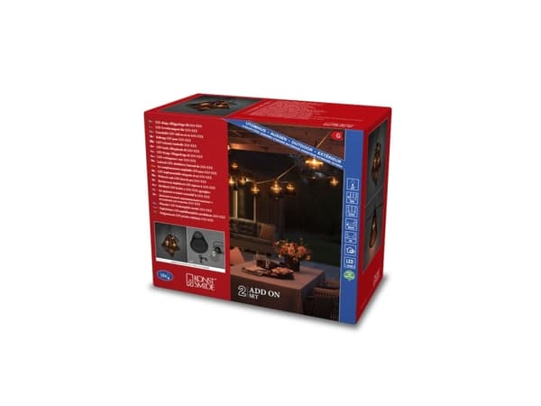 Konstsmide 2334-870, Kjede, Sort, Plast, Universell, IP44, Fleksibel
