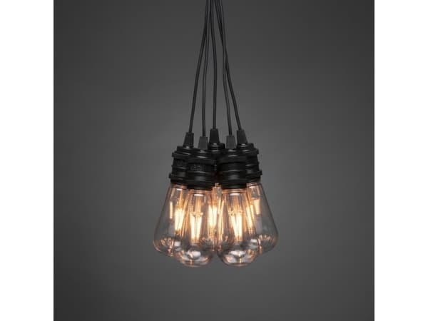 Konstsmide 2351-800 Valonjohto Ulkopuoli Lampujen lukumäärä 10 LED (RGB) Amber Valaistu Pituus: 9,15 m Himmennettävä, jatkettavissa