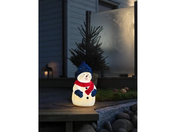Konstsmide Snowman, Koristevalohahmo, Sininen, Punainen, Valkoinen, Muovi, Universaali, IP44, 4 lamppua