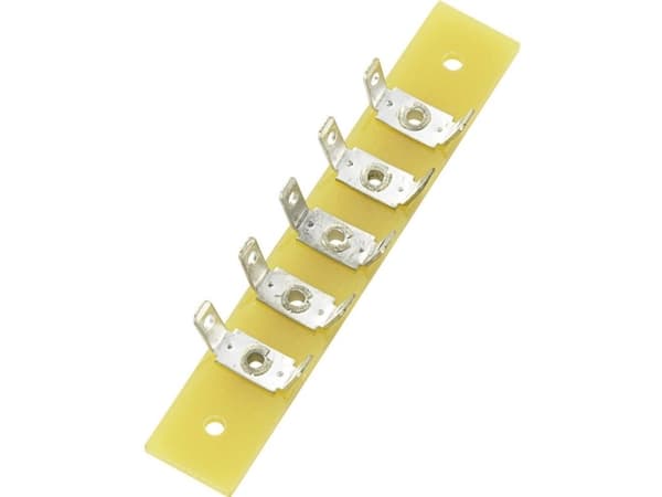 TRU COMPONENTS Loddeliste enkeltrække Samlet antal poler 5 Epoxyd (L x B x H) 59 x 10 x 1.6 mm 1 stk