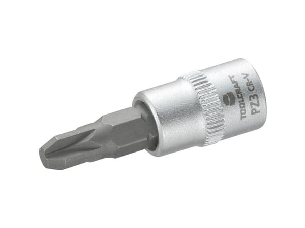 TOOLCRAFT 816059 Cross-cut Pozidriv Top Key Bit Socket PZ 3 1/4 (6,3 mm)