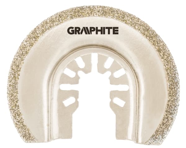 Borrkrona Grafit Grafit HCS halvcirkelformad keramisk rondell 65mm, diamantelektropläterad (56H063)