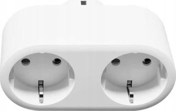 Tesla Smart Plug Dubbeluttag med Wi-Fi, vit