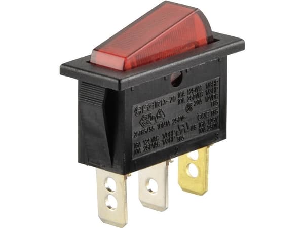 TRU COMPONENTS 1587529 Vippekontakt TC-R13-70B-01 RT 250 V/AC 10 A 1 x Off/On Klikkende 1 stk