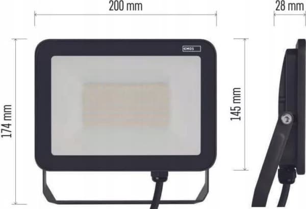Emos flomlys LED flomlys Emos Profi ZS2642 50W 5500lm 4000K IP65 svart