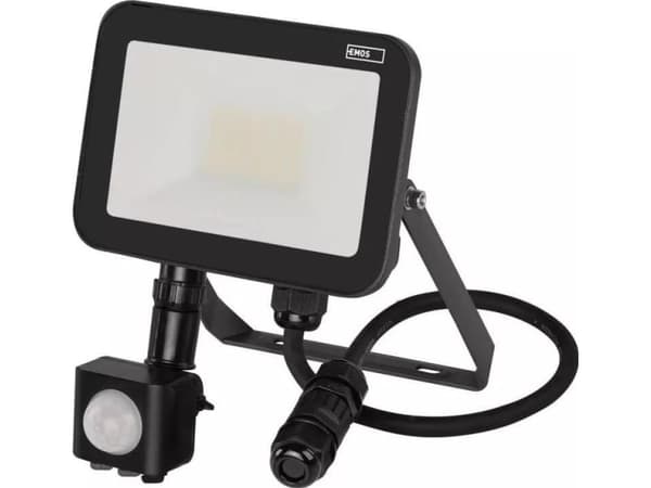 Emos flomlys LED flomlys Emos Profi PIR ZS2722 20W 2200lm 4000K IP65 PIR bevegelsessensor svart