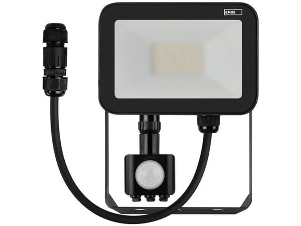 Emos flomlys LED flomlys Emos Profi PIR ZS2722 20W 2200lm 4000K IP65 PIR bevegelsessensor svart