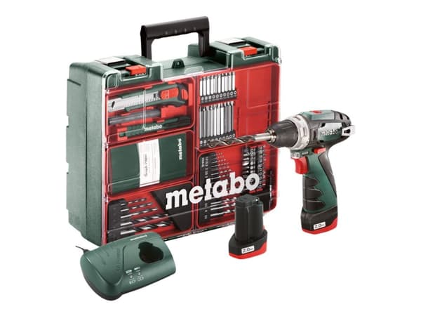 Metabo PowerMaxx BS Basic Set - Borr/drivare - sladdlös - nyckellös chuck 10 mm - 34 N·m - 2 batterier - 10.8 V