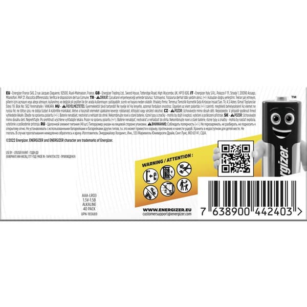 Energizer Batteri AAA (R03) Power Alkaliskt 1.5 V 40 st