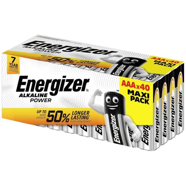 Energizer Batteri AAA (R03) Power Alkaliskt 1.5 V 40 st