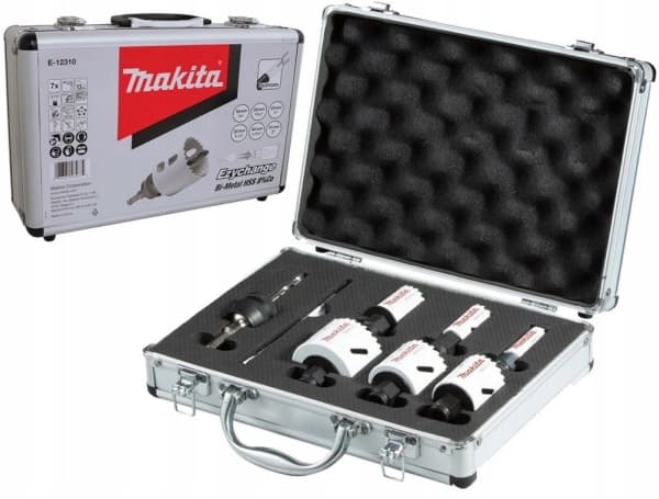Makita EZYCHANGE - Hullsagsett - for tre, plast, aluminium, rustfritt stål, stål - 7 deler - 25 mm, 32 mm, 20 mm, 16 mm, 40 mm, 51 mm