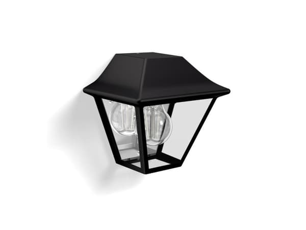Philips myGarden Alpenglow-vegglampe, 42 W, E27, ingen pære, Vegglys, Sort, Aluminium, Syntetiske, IP44, Hage, Terrasse, II Sort