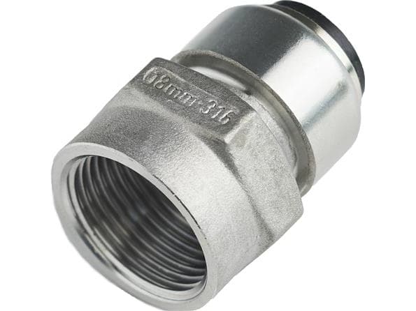 Roth overgang rustfri stål 22 mm x 34" muffe