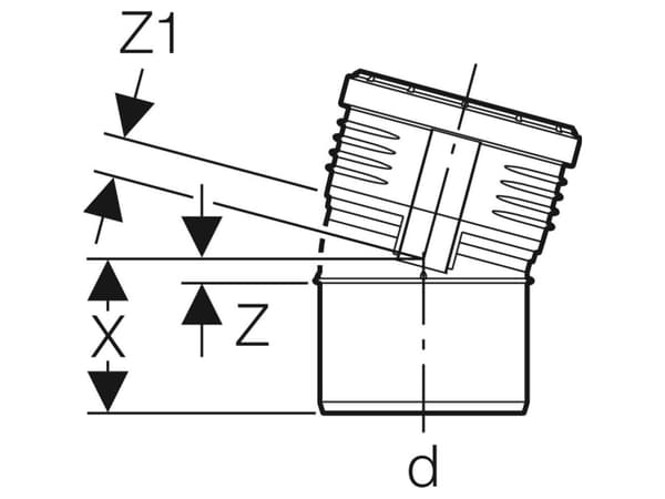 Geberit 390.320.14.1, 15°, 9 mm