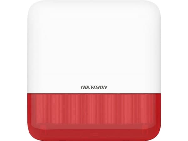 Hikvision Digital Technology DS-PS1-E-WE-RED, Punainen, Valkoinen, Akryylinitriilibutadieenistyreeni (ABS), Seinä, IP65, 1 kpl, 190 mm