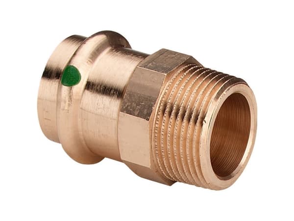 VIEGA Sanpress overgang ?"x15mm af rødgods muffe/nippel, SC-contur