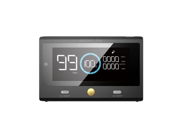 EcoFlow 50049001, Bærbar kraftstasjon, Bluetooth, Trykknapper, Innebygd skjerm, Sort
