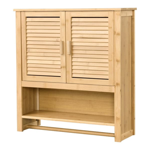 Badrumsskåp Tyresö 66x62x20 cm bambu [en.casa]