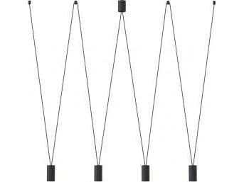 Nowodvorski musta More Tone riippuvalaisin 7822 minimalistinen makuuhuoneeseen