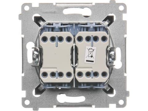 Kontakt-Simon DW7/2L.01/48, Plast, Antracit, IP20, 250 V, 10 A, 75 mm