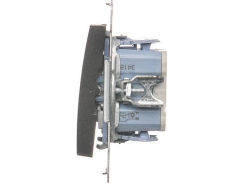 Kontakt-Simon DW7/2L.01/48, Plast, Antracit, IP20, 250 V, 10 A, 75 mm